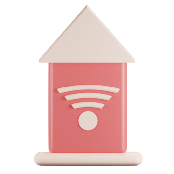 Smart home icon 3d png