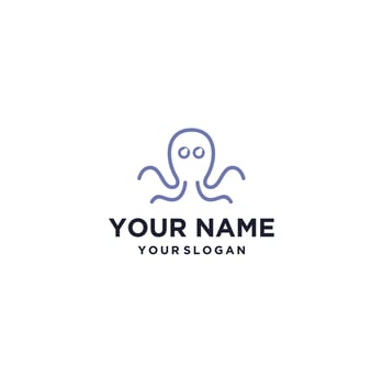 Line art Octopus Logo Design Vector Stock