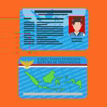 indonesian republic citizenship identity card vector