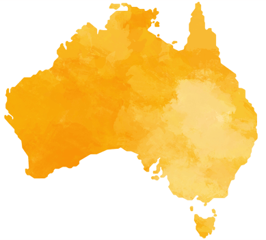 Australia map water color illustration styles isolated on transparent background. png