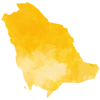 Saudi Arabia map water color illustration styles isolated on transparent background. png