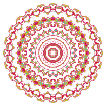 Abstract mandala pattern with round shape png
