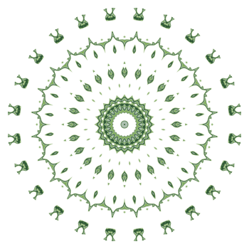Abstract mandala pattern with circle shape png