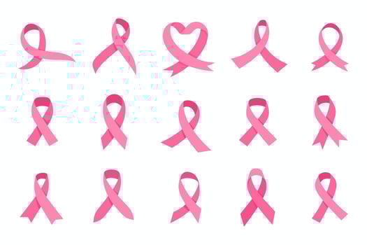 crossed pink ribbon symbol of world cancer day vector