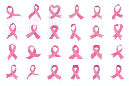crossed pink ribbon symbol of world cancer day vector