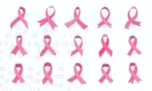 crossed pink ribbon symbol of world cancer day vector