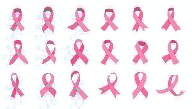 crossed pink ribbon symbol of world cancer day vector