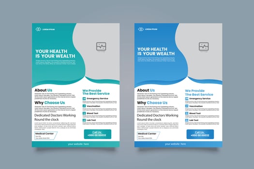 Medical Flyer Design, Medical Flyer, Health Medical Flyer Template Design, Medical Flyer Template, Medical and Healthcare Flyer vector