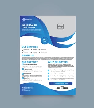 Medical Flyer Design, Medical Flyer, Health Medical Flyer Template Design, Medical Flyer Template, Medical and Healthcare Flyer vector