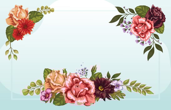 Beautyl Flower Border vector