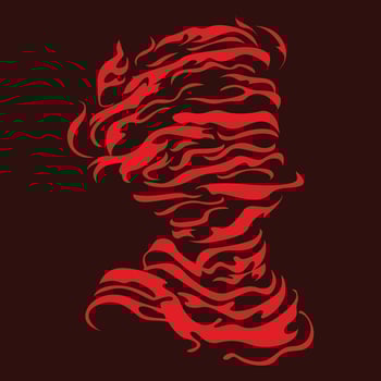 Vector illustration of invisible person in bandage