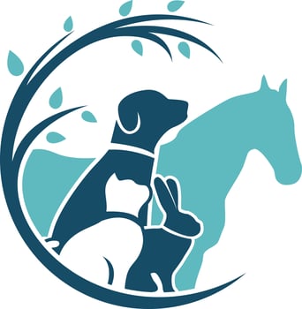 Cat, dog, rabbit and horse vet vector logo illustration