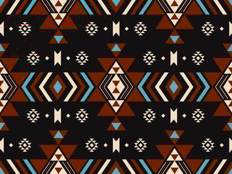 Ethnic geometric pattern. Southwest aztec geometric shape vintage color seamless pattern background. Use for fabric, textile, ethnic interior decoration elements, upholstery, wrapping. vector