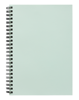 blank white spiral notebook isolated with clipping path for mockup png