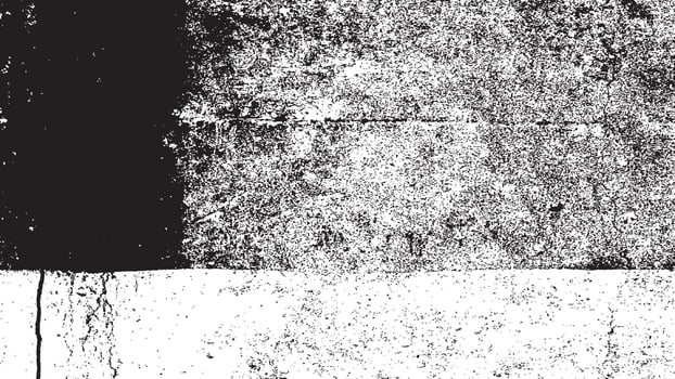 Vector Distressed Dirt Overlay, Retro distressed grunge texture, Grunge background black and white. Texture of chips, cracks, scratches, scuffs, dust, dirt. Old vintage vector pattern.