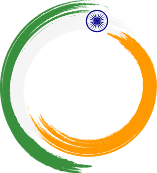 India Flag. green, orange png