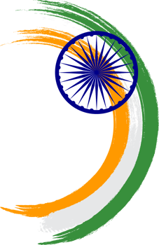 India Flag. green, orange png