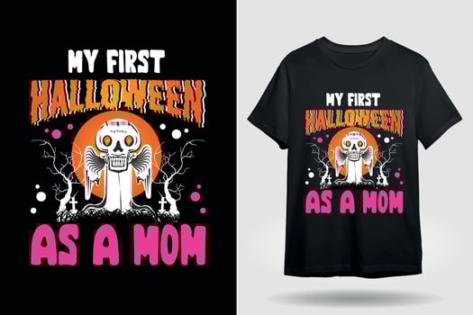 Halloween t shirt design for mom vector