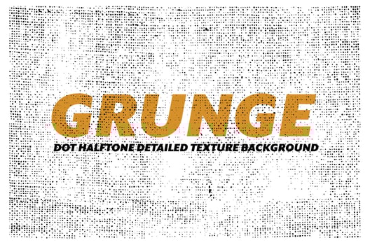 Grunge dot halftone detailed texture background vector