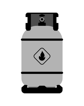 Gas cylinder illustration. Flat style. vector
