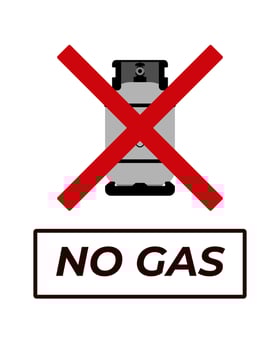 No gas concept. Flat style. vector