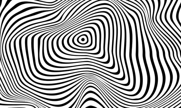 Abstract Minimal curvy lines zigzag pattern with topographic wavy background vector
