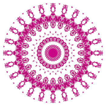 Abstract mandala decoration with round shape png