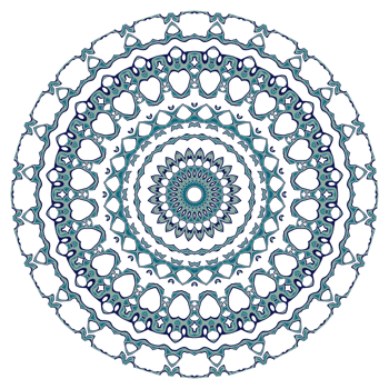 Abstract mandala pattern with circular shape png