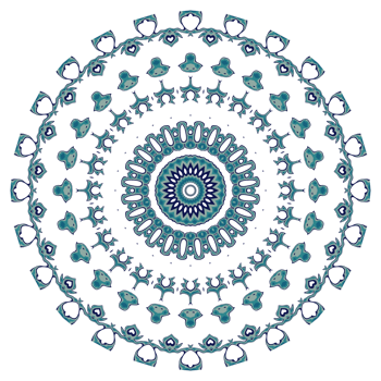 Abstract mandala pattern with circular shape png