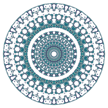 Abstract mandala pattern with circular shape png