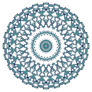 Abstract mandala pattern with circular shape png