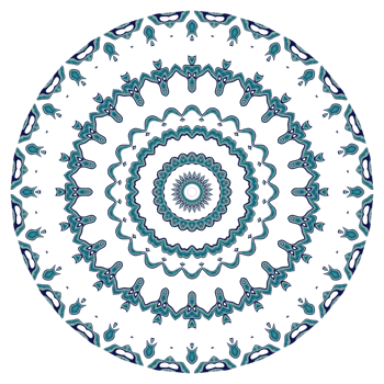 Abstract mandala pattern with circular shape png
