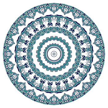 Abstract mandala pattern with circular shape png