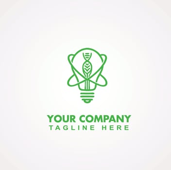 plant lamp logo vector illustration template