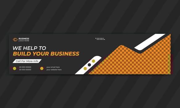 Digital marketing corporate linkedin banner or social media cover design template. vector