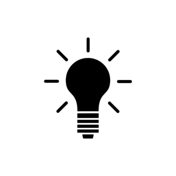 Light Bulb line icon vector, isolated on white background. Idea sign, solution, thinking concept vector