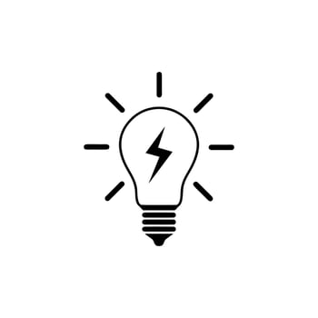 Light Bulb line icon vector, isolated on white background. Idea sign, solution, thinking concept vector