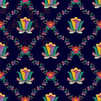 Ikat ethnic seamless pattern design. Aztec fabric carpet boho mandalas textile decor wallpaper. Tribal native motif flower traditional embroidery vector illustrated background