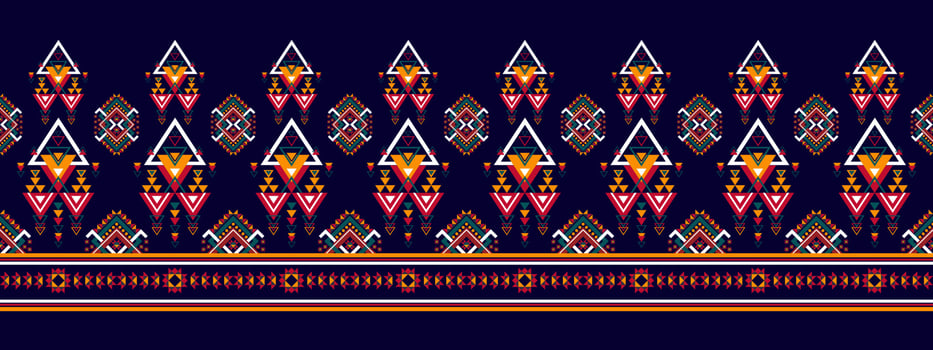 Ikat ethnic seamless pattern design. Aztec fabric carpet boho mandalas textile decor wallpaper. Tribal native motif flower traditional embroidery vector illustrated background