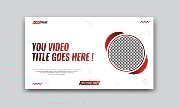 Corporate video thumbnail and web banner design template vector