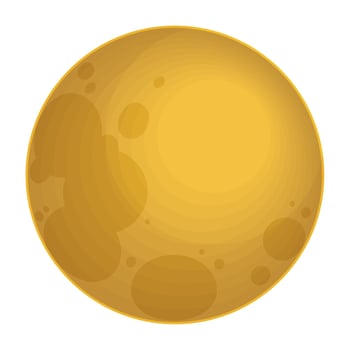 full moon golden night vector