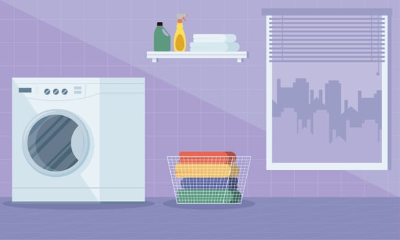 laundry service room vector