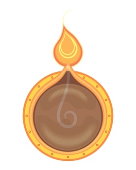 diwali candle airview vector