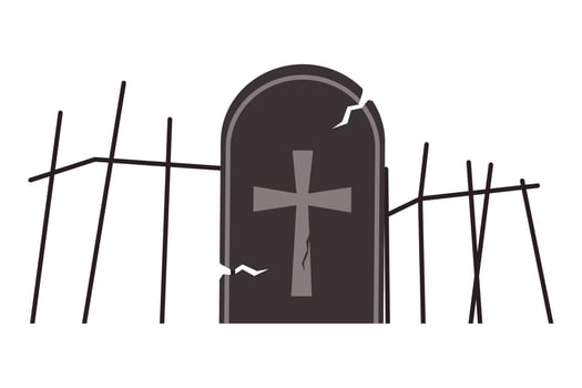 halloween cemetery graveyard vector