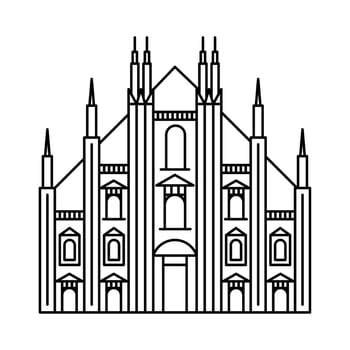 Notre Dame Cathedral famous landmark vector
