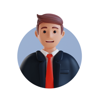 young businessman 3D cartoon avatar portrait png