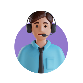 male customer service 3D cartoon avatar portrait png