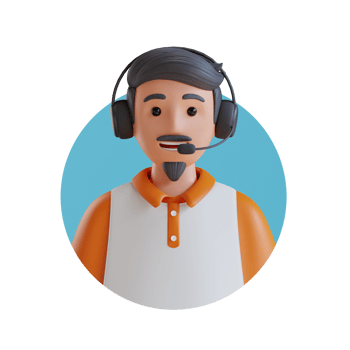 male customer service 3D cartoon avatar portrait png
