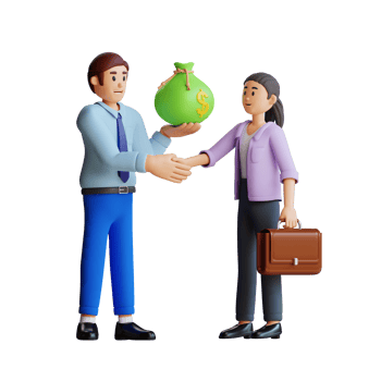businessman and woman have a working relationship 3d character illustration png