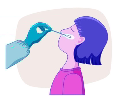 Nasal Swab Test vector